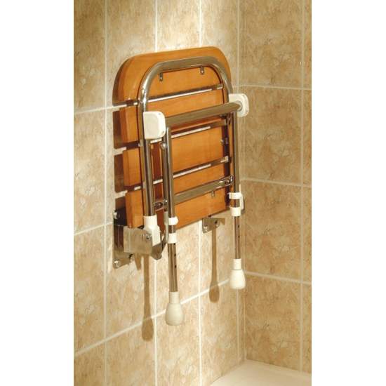 ASIENTO DE DUCHA ABATIBLE DE MADERA AD529
