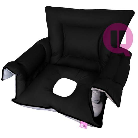 Cubresilla imbottitura SANILUXE HOLE L nero-grigio