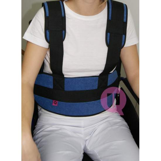 Abdominal belt with suspenders CHAIR PADDING / IRIONCLIP