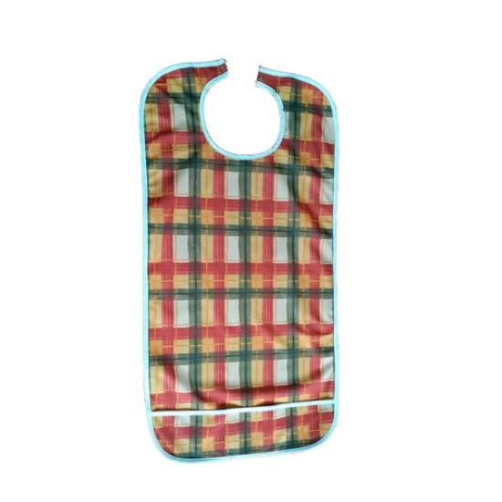 babero impermeable CUADROS bolsillo