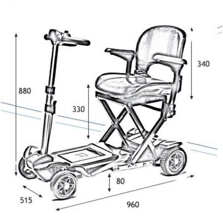 Scooter Transformer con plegado eléctrico