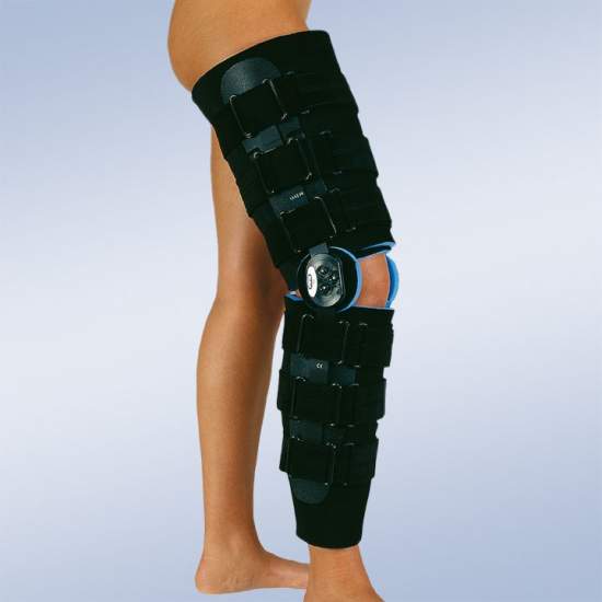 Brace post-surgical knee flexion and extension long