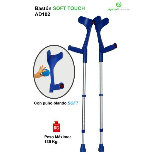 BASTON ALUMINIO PUÑO BLANDO "SOFT TOUCH"