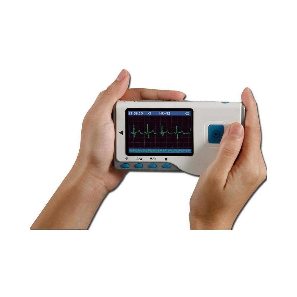 Eletrocardiógrafo projetado para uso doméstico geral ou médicos. Eletrocardiógrafo projetado para uso doméstico geral ou médicos.