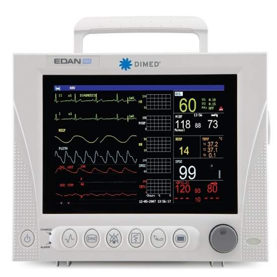 Multiparameter patient monitor printer three channels.