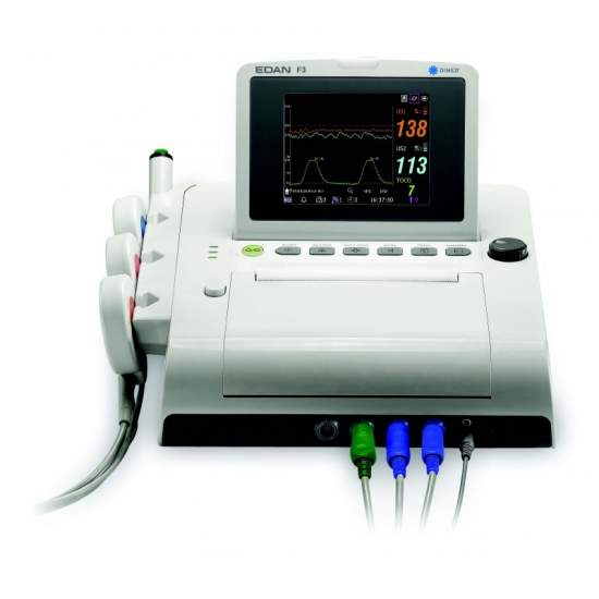 Monitor fetal con pantalla en color portatil gemelar