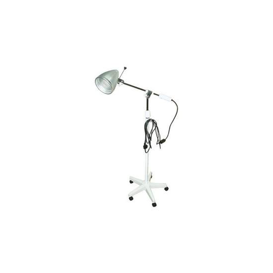 Lampara articulada con pie rodable.