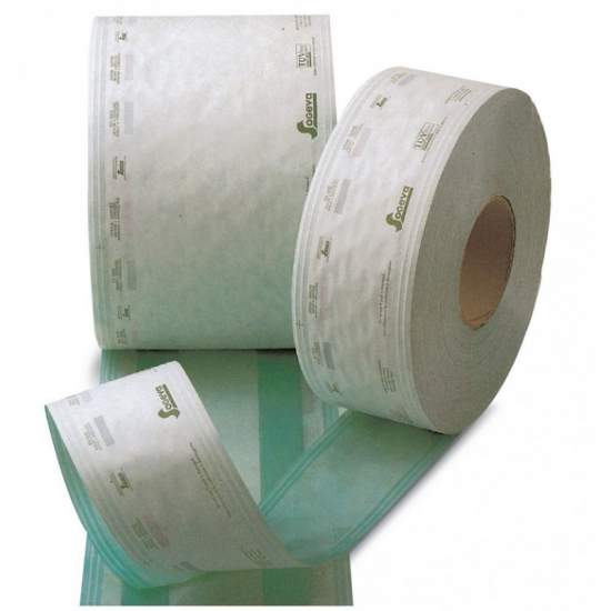 Flache Rolle medizinisches Papier zur Sterilisation mit Dampf oder Gas - 20 cm x 100 m