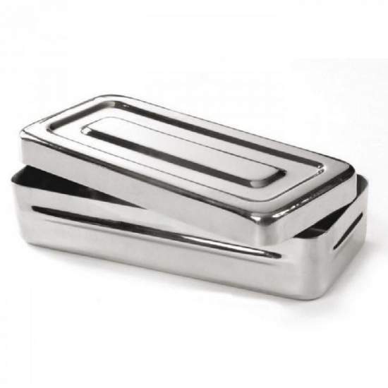 Contenedor tapa ac/inox 18/10 esterilización instrumental. 220 x 120 x (h)60 mm