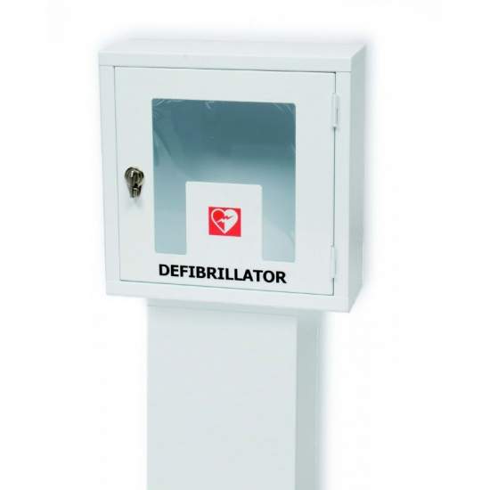 VITRINA DE PIE CON CERRADURA ESMALTADA PARA DESFIBRILADORES EME10202 - EME10203.