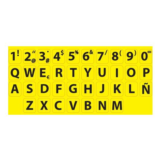 Adhesives for standard high contrast keyboard