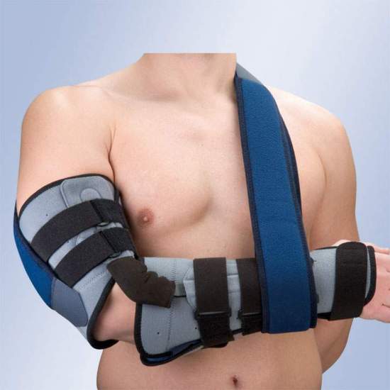 ELLEBOOG ORTESIS MET PALM-FERULA EN FLEXO-UITBREIDINGSCONTROLE 94301
