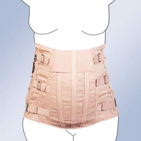 FAJA SACROLUMBAR SEMIRRIGIDA ABDOMEN PENDULO SEÑORA CORSETERIA 