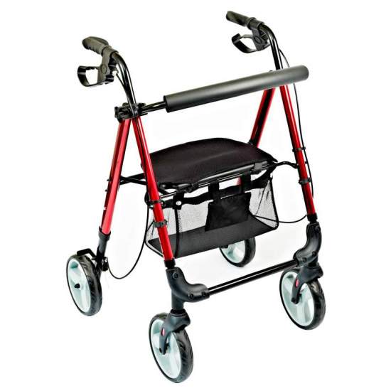 Rolator walker with adjustable Hi-Low seat