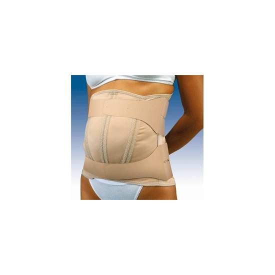 CORREIA Lumbosacral COM PÊNDULO ABDÔMEN Semirrigida FX-214 fechos de velcro