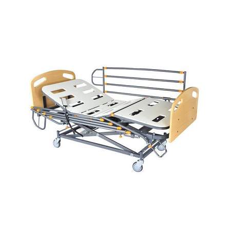 Electric articulated bed with 4 planes GeriaLift PVC with lifting cart