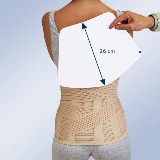 Faja Sacrolumbar Alta Con Bolsa Para Alojar Placa Termomoldeable Orliman 1310