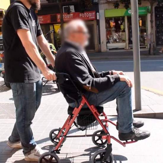 Adult walker with footrest,... 2