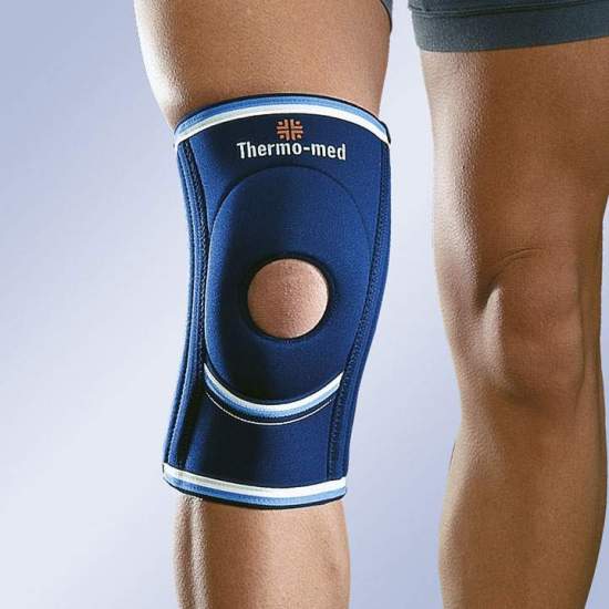 GINOCCHIO IN NEOPRENE CON ETICHETTA APERTA, STABILIZZATORI LATERALI E RULLO IN SILICONE ROTULINE 4105