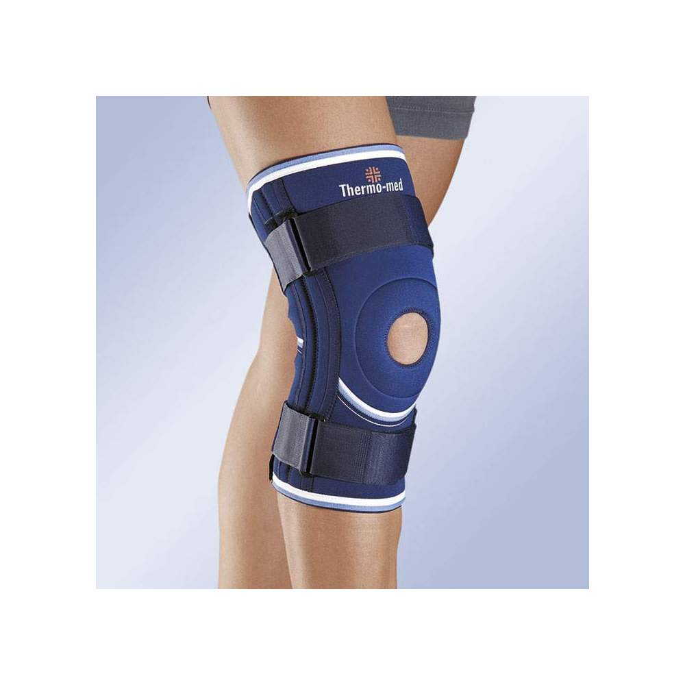 NEOPRENE KNEE WITH OPEN LABEL, LATERAL STABILIZERS AND FIXING RODS 4103