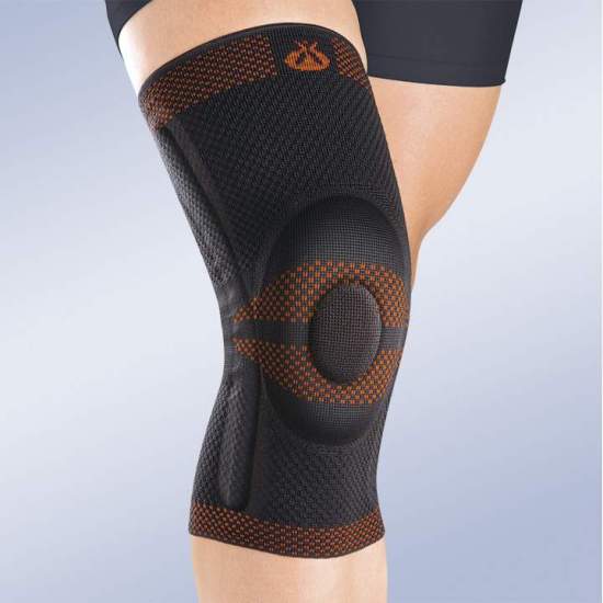 GINOCCHIERA ELASTICA TRASPIRANTE CHIUSO CON SILICONE RETREAT E STABILIZZATORI LATERALI