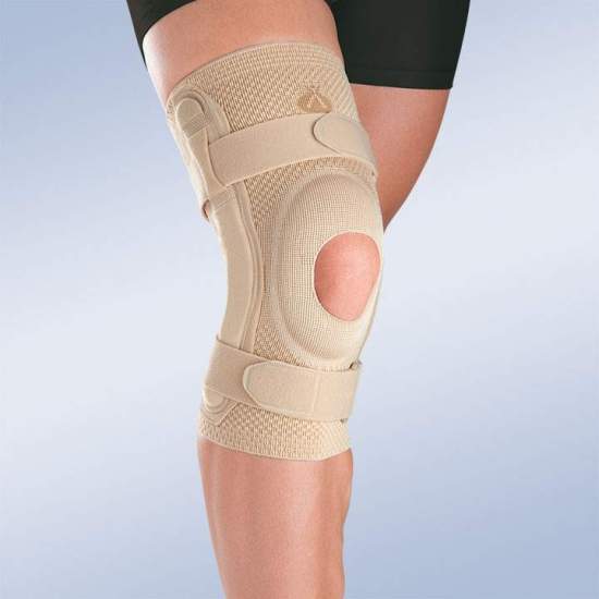 Rodillera Elastica Transpirable Con Rotula Abierta Rodete De Silicona Y Flejes Metalicos Con Articulacion Policentrica Orliman 8