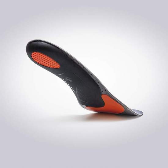Sports insole with heel and...