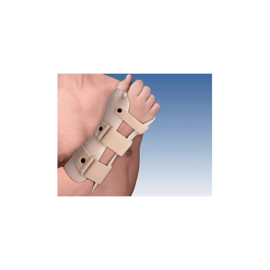 FÉRULA DE INMOVILIZACIÓN DE MUÑECA EN TERMOPLÁSTICO ( EN DORSIFLEXIÓN) CON PULGAR TP-6103