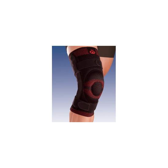 BREATHABLE ELASTIC KNEE CLOSED HEAD RUNNER WITH SILICON AND METAL STRIP JOINT WITH POLYCENTRIC 9106