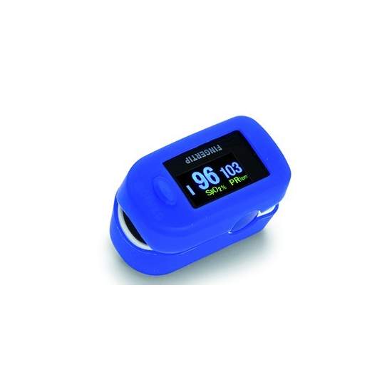 WITH fingertip oximeter plethysmographic waveform