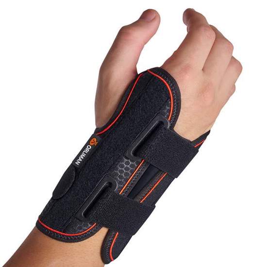 Semi-rigid wrist strap with...