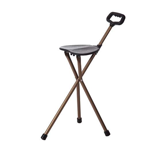 Cane with seat 3 legs