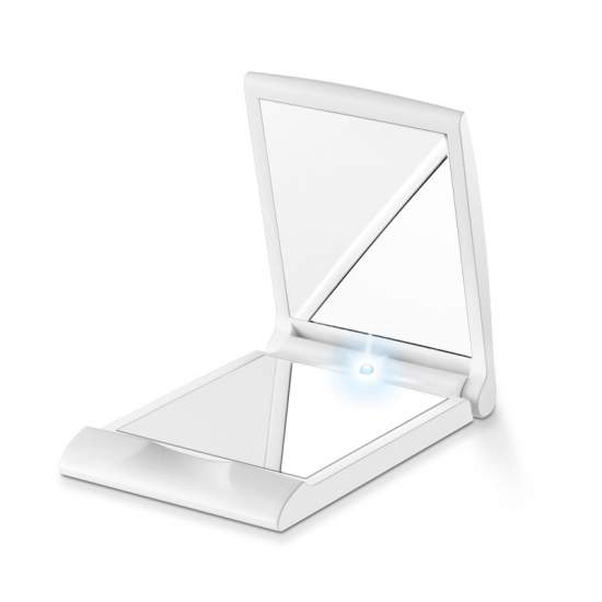 Espelho de bolso com luz