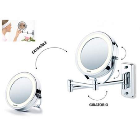 Cosmetic mirror with light