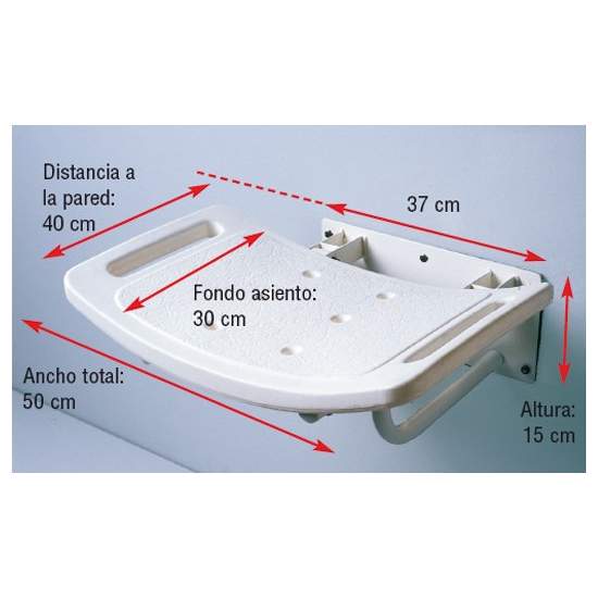 FOLDING SHOWER SEAT WALL