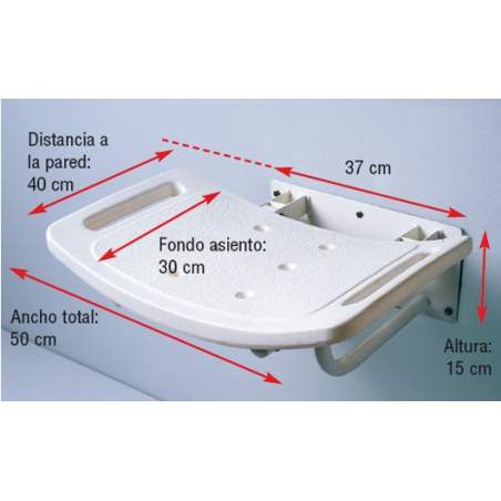 ASIENTO DE DUCHA ABATIBLE DE PARED