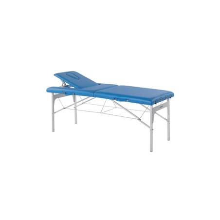 Folding stretcher with aluminum legs