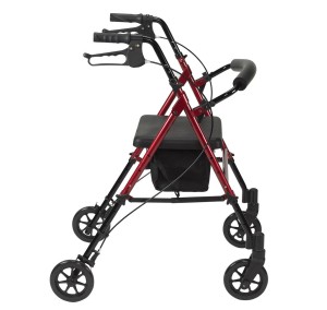 R8HA_(Red)_Height_Adjustable_Rollator