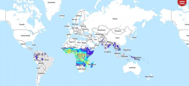Mapa de la Malaria