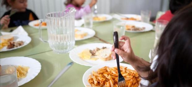 Menú en un comedor escolar