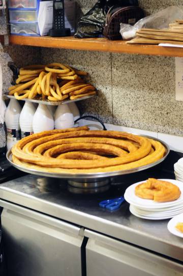 Rosca de la que salen las porras en La Cocktelera.